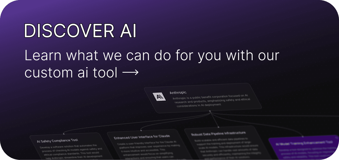 Discover AI - Learn what we can do for you with our custom AI tool