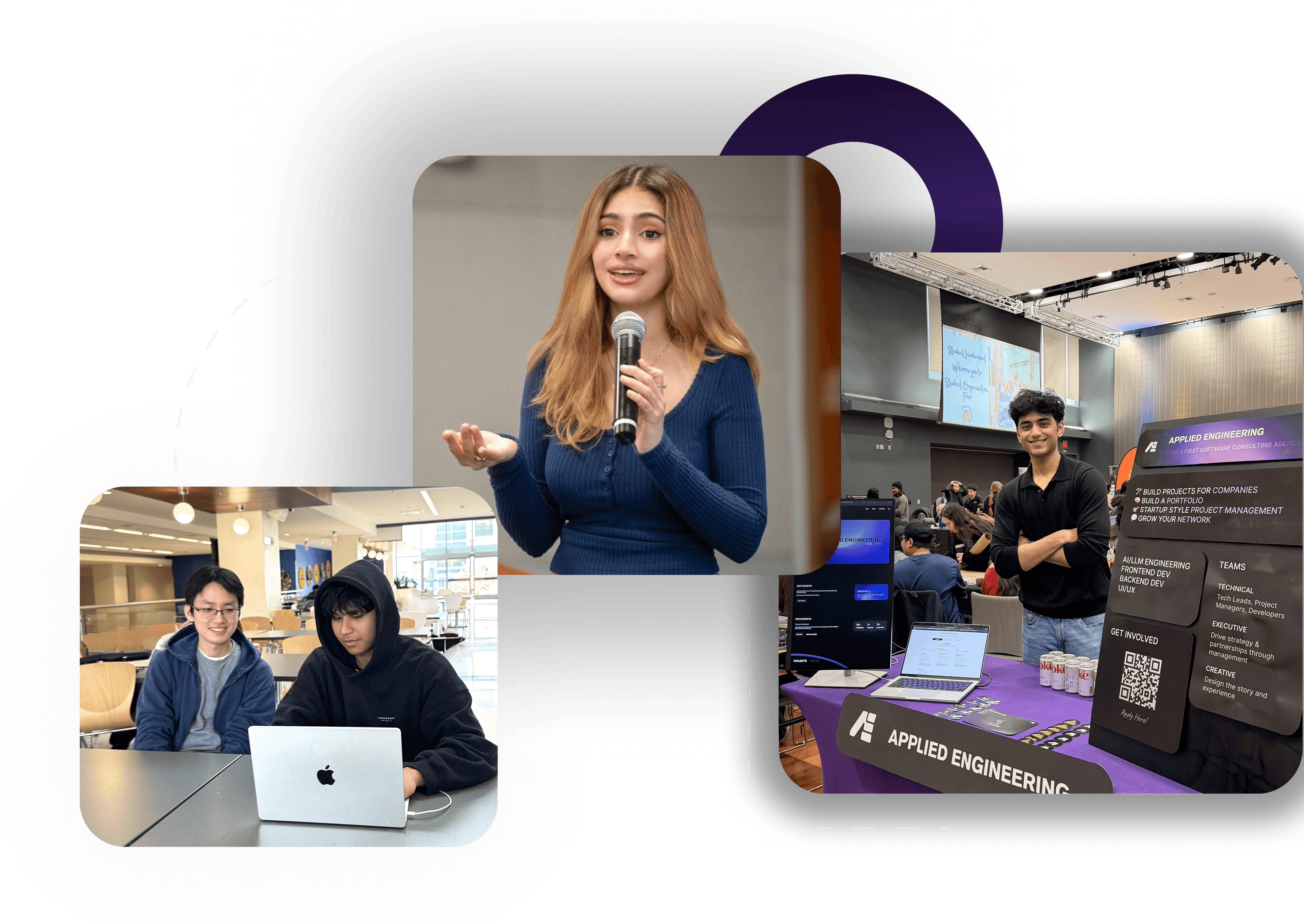 Applied Engineering team — collaborating, presenting, and showcasing at events